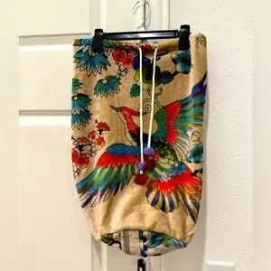 Johnny Was Multicolor Single Strap Blanket Bag Johnny Was Hobo Shoulder Bag Womens Boho Floral Paisley  main image 4